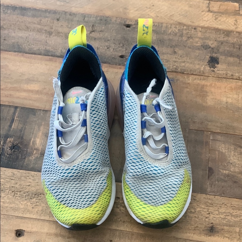 Kids Blue and Yellow Nike Air Sneakers